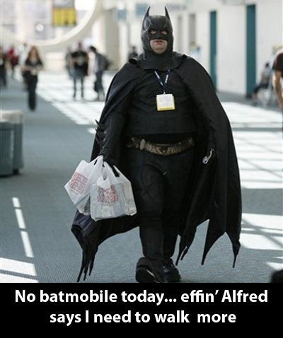 No batmobile today... effin